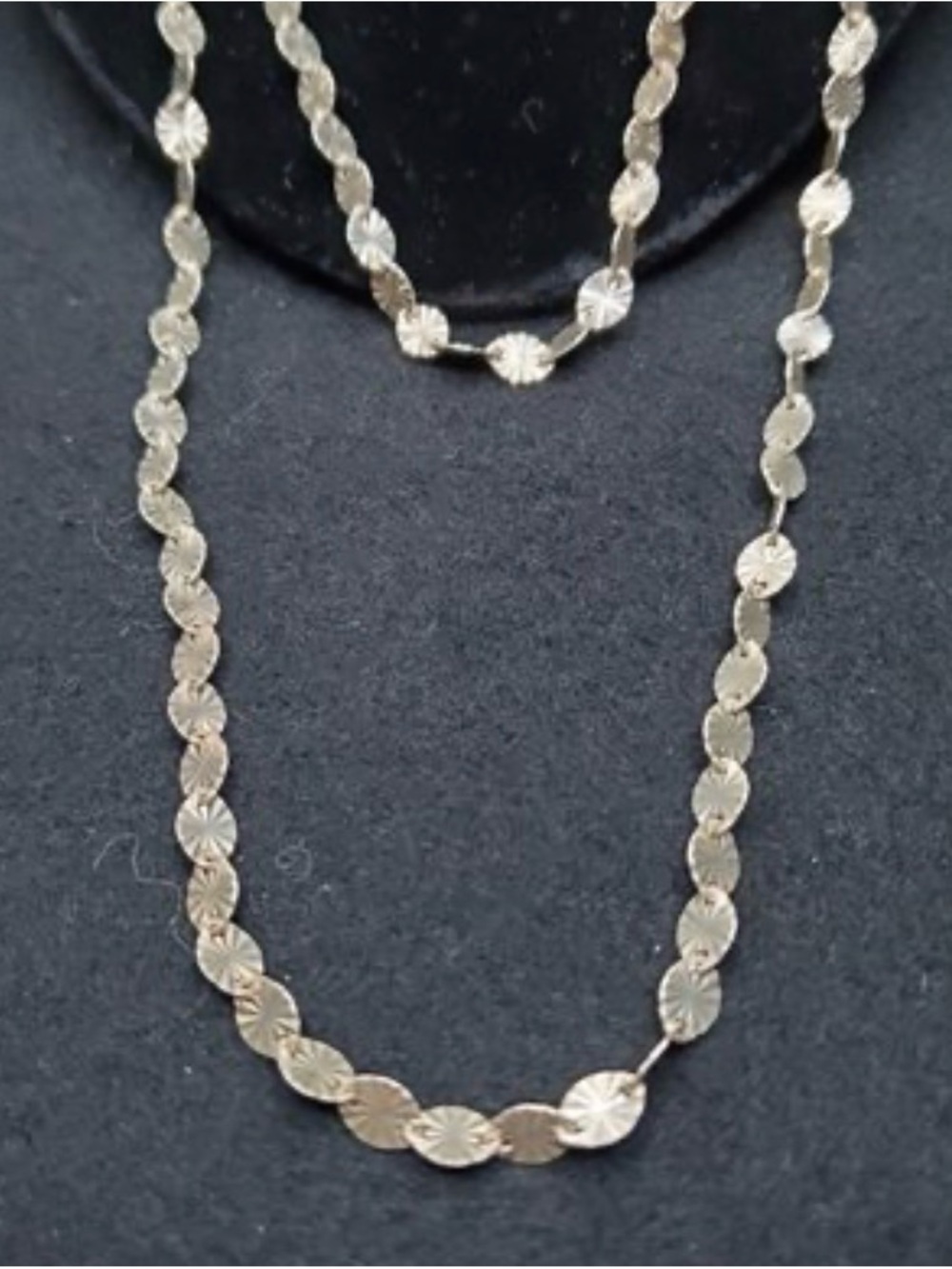 Vintage Designer Stamped 925 Italy Double Chain Necklace Silver Star Disc